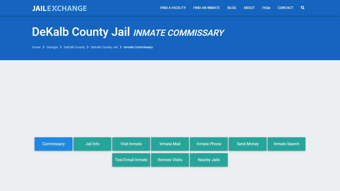 DeKalb County Jail Inmate Commissary - JAIL EXCHANGE